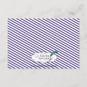 Nautical Anchor on Blue Wedding Accomodations Informatiekaartje (Achterkant)