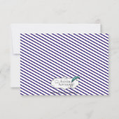 Nautical Anchor on Blue Wedding Rehearsal Dinner Kaart (Achterkant)