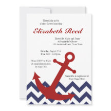 Nautical Anchor on Chevron Ocean Baby shower