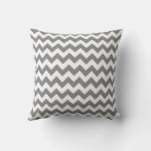 Nautical Anchor on Dark Gray Chevron Kussen (Achterkant)