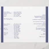 Nautical Anchor on Navy Wedding Programme (Achterkant)