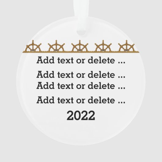 Nautical Anchor Ornament (achterkant)