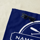 Nautical Anchor, Paddles Name, Beach House Custom Strandlaken (In situ)