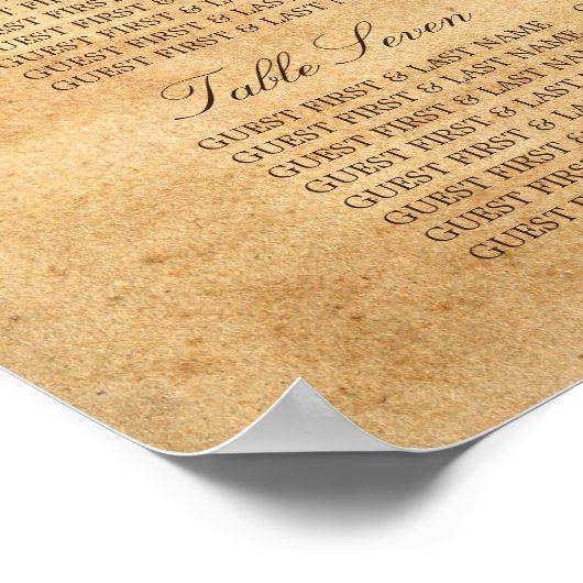 Nautical Anchor  Paper Seating Chart Poster (Hoek)