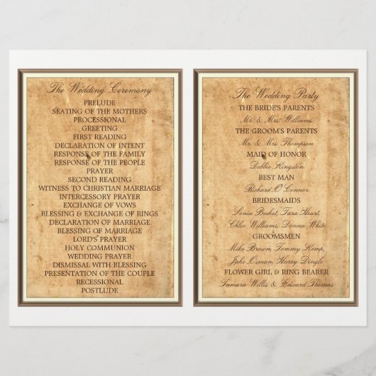 Nautical Anchor  Paper Wedding Programme (Achterkant)