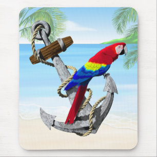 Nautical Anchor Parrot Muismat