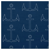 Nautical Anchor Pattern Navy Blue Stof (Swatch)