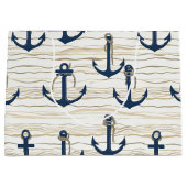 Nautical Anchor Pattern on Driftwood (1) Groot Cadeauzakje (Voorkant)