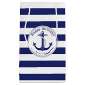 Nautical Anchor Personalized Birthday Klein Cadeauzakje (Voorkant)