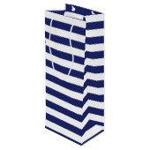 Nautical Anchor Personalized Birthday Wijn Cadeautas (Achterkant Gekanteld)