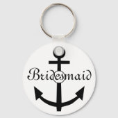 Nautical Anchor Personalized Bridesmaid Sleutelhanger (Voorkant)