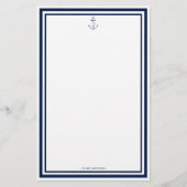 Nautical Anchor Personalized Briefpapier (Voorkant)