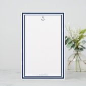 Nautical Anchor Personalized Briefpapier (Staand voorkant)