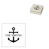 Nautical Anchor Personalized Family Name Rubberstempel (Gestempeld)