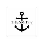 Nautical Anchor Personalized Family Name Rubberstempel (Afrduk)