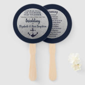 Nautical Anchor Program Fans Handwaaier (Voorkant en achterkant)