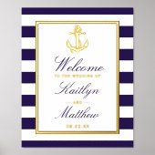Nautical Anchor Real Folie Weddenschap Welkomsttek Folie Afdrukken (Voorkant)