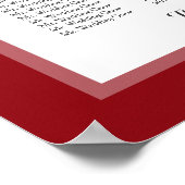 Nautical Anchor Red Wedding Seating Chart Poster (Hoek)