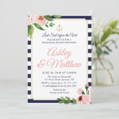 Nautical Anchor Rehearsal Dinner Invitation Kaart (Staand voorkant)