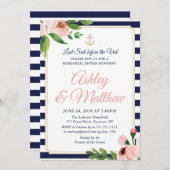 Nautical Anchor Rehearsal Dinner Invitation Kaart (Voorkant / Achterkant)