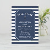 Nautical Anchor Rehearsal Dinner Invitation Kaart (Staand voorkant)