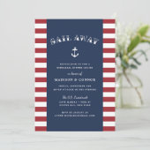 Nautical Anchor Rehearsal Dinner Invitation Kaart (Staand voorkant)