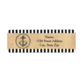  Nautical Anchor - Retouradreslabels Etiket (Voorkant)