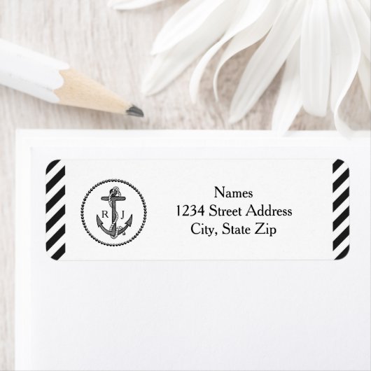  Nautical Anchor - Retouradreslabels Etiket (Insitu)
