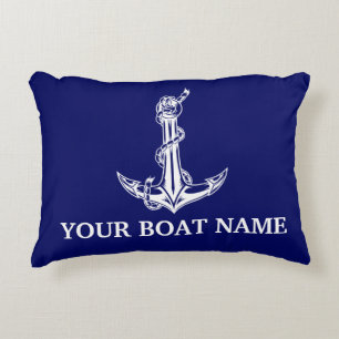  Nautical Anchor Rope Boat Name Accent Kussen