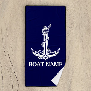  Nautical Anchor Rope Boat Name Badhanddoek