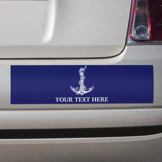  Nautical Anchor Rope Boat Name Bumpersticker