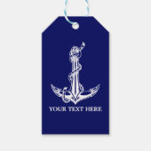 Nautical Anchor Rope Boat Name Cadeaulabel (Voorkant)
