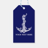 Nautical Anchor Rope Boat Name Cadeaulabel (Achterkant)