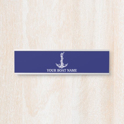  Nautical Anchor Rope Boat Name Deurbordje (Voorkant)