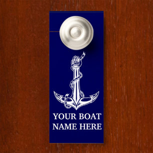 Nautical Anchor Rope Boat Name Deurhanger