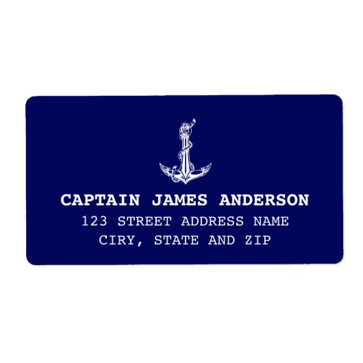  Nautical Anchor Rope Boat Name Etiket (Voorkant)