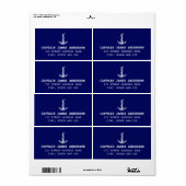 Nautical Anchor Rope Boat Name Etiket (Full Sheet)