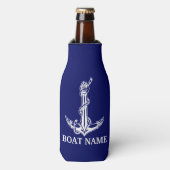 Nautical Anchor Rope Boat Name Flesjeskoeler (Fles Voorkant)