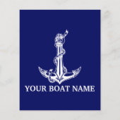 Nautical Anchor Rope Boat Name Flyer (Voorkant)