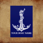 Nautical Anchor Rope Boat Name Flyer<br><div class="desc">Nautical Anchor Rope Boat Name Design for Boat Lovers.</div>