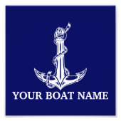  Nautical Anchor Rope Boat Name Foto Afdruk (Voorkant)
