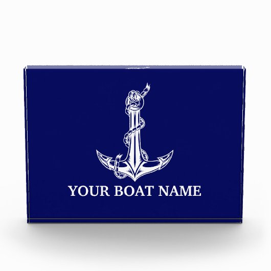  Nautical Anchor Rope Boat Name Fotoblokken (Voorkant)
