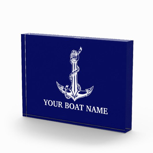  Nautical Anchor Rope Boat Name Fotoblokken (Rechts)