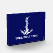 Nautical Anchor Rope Boat Name Fotoblokken (Links)