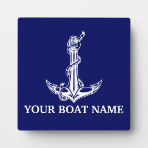Nautical Anchor Rope Boat Name Fotoplaat