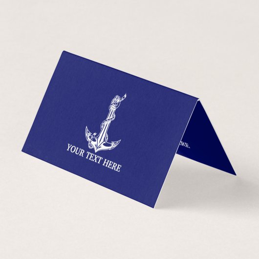  Nautical Anchor Rope Boat Name Kaart (Voorkant)