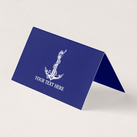  Nautical Anchor Rope Boat Name Kaart (Achterkant)