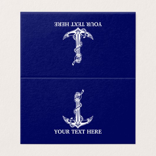  Nautical Anchor Rope Boat Name Kaart (Buitenkant ongevouwen)