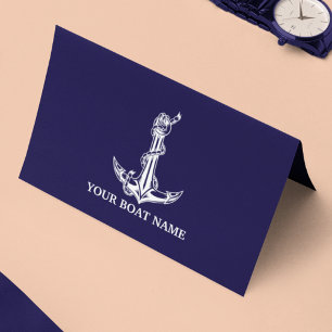 Nautical Anchor Rope Boat Name Klantenkaartje