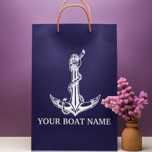 Nautical Anchor Rope Boat Name Klein Cadeauzakje